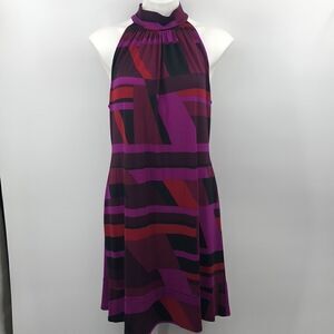American Living purple black halter dress size 16